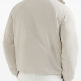 Giacca con cappuccio in nylon in grigio 