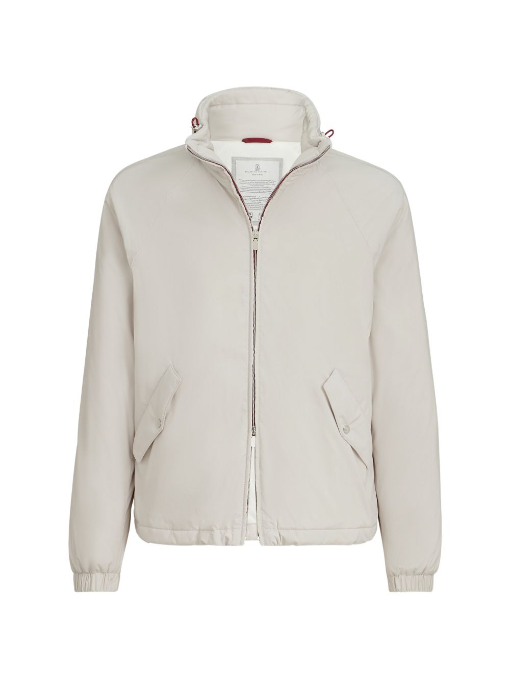 Giacca con cappuccio in nylon in grigio 