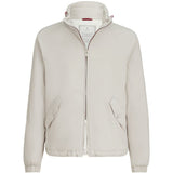 Giacca con cappuccio in nylon in grigio 
