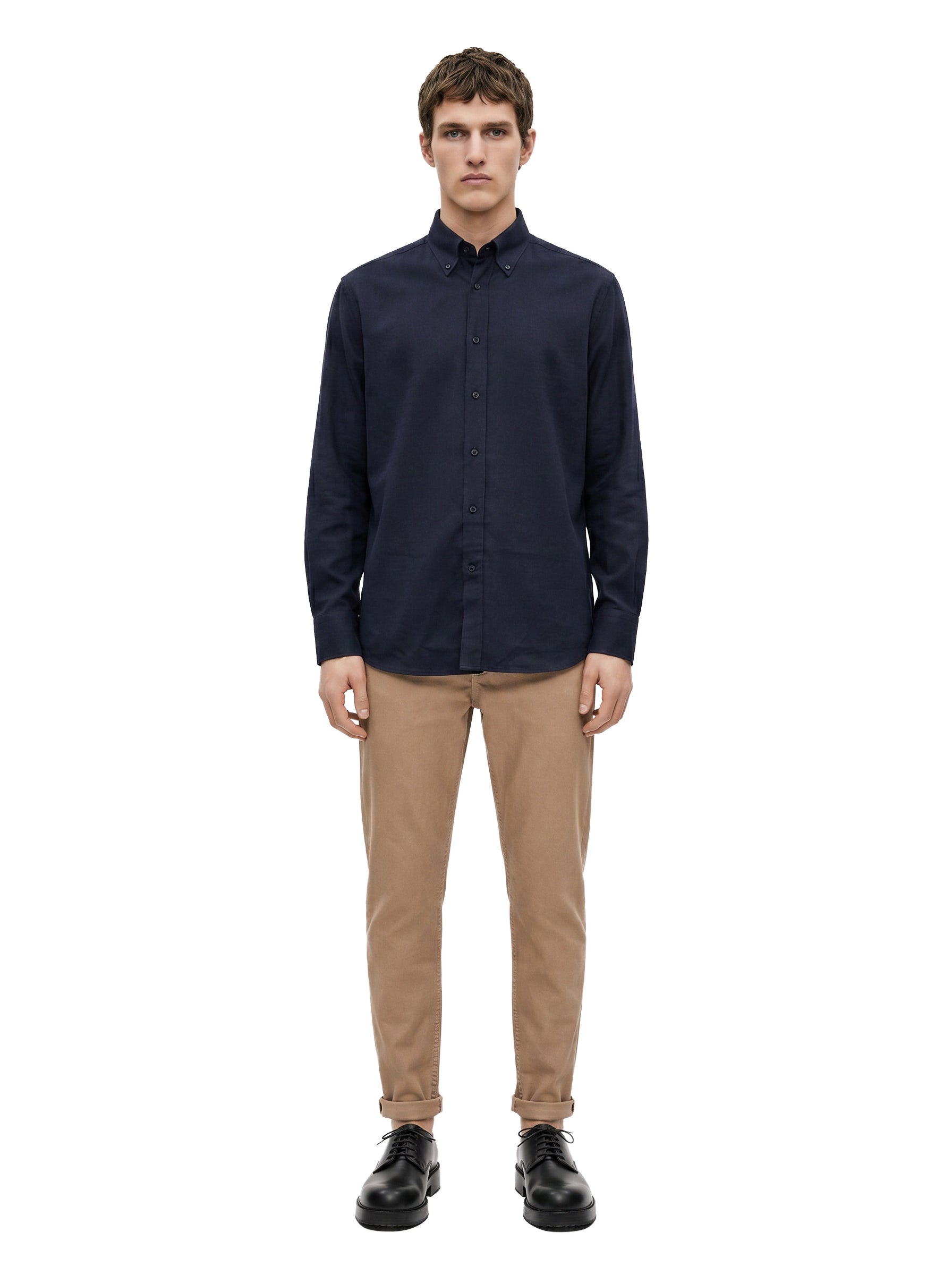 Camicia a maniche lunghe in blu 