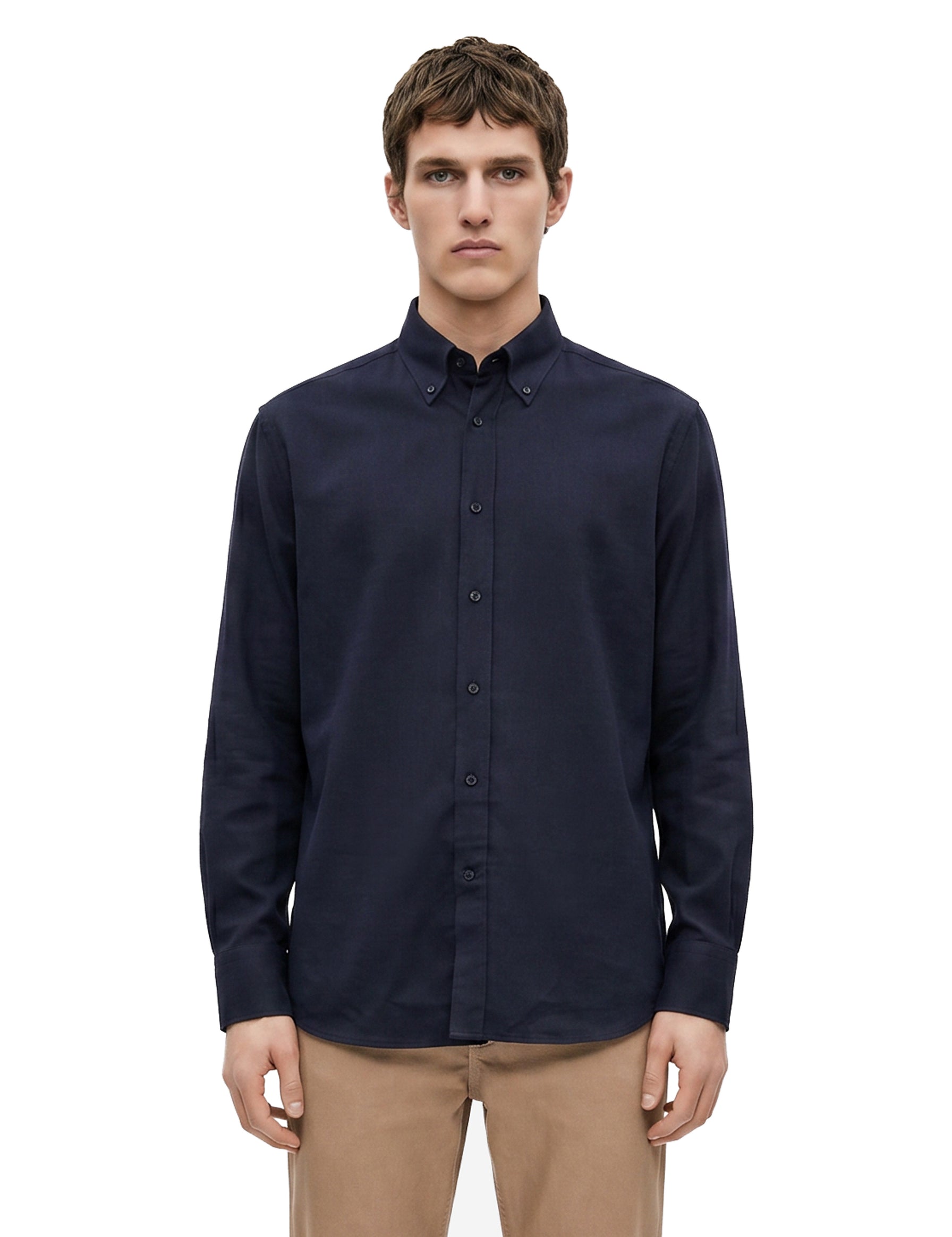 Camicia a maniche lunghe in blu 