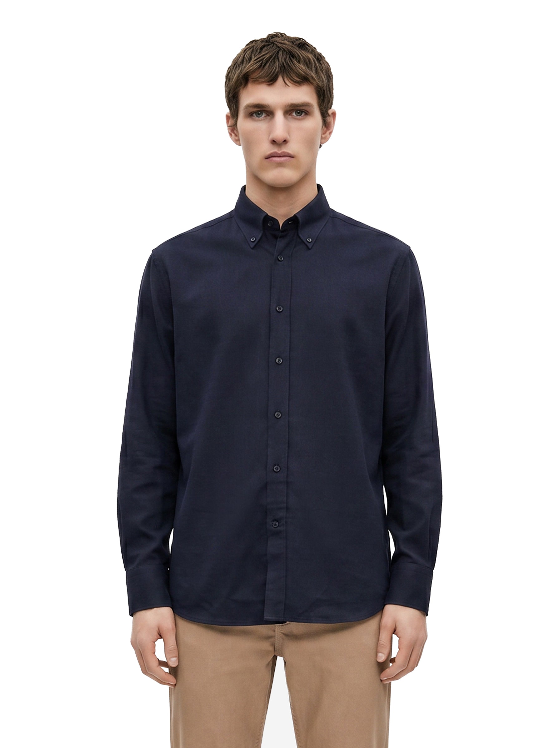 Camicia a maniche lunghe in blu 