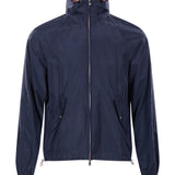 Giacca idrorepellente a collo alto in blu 