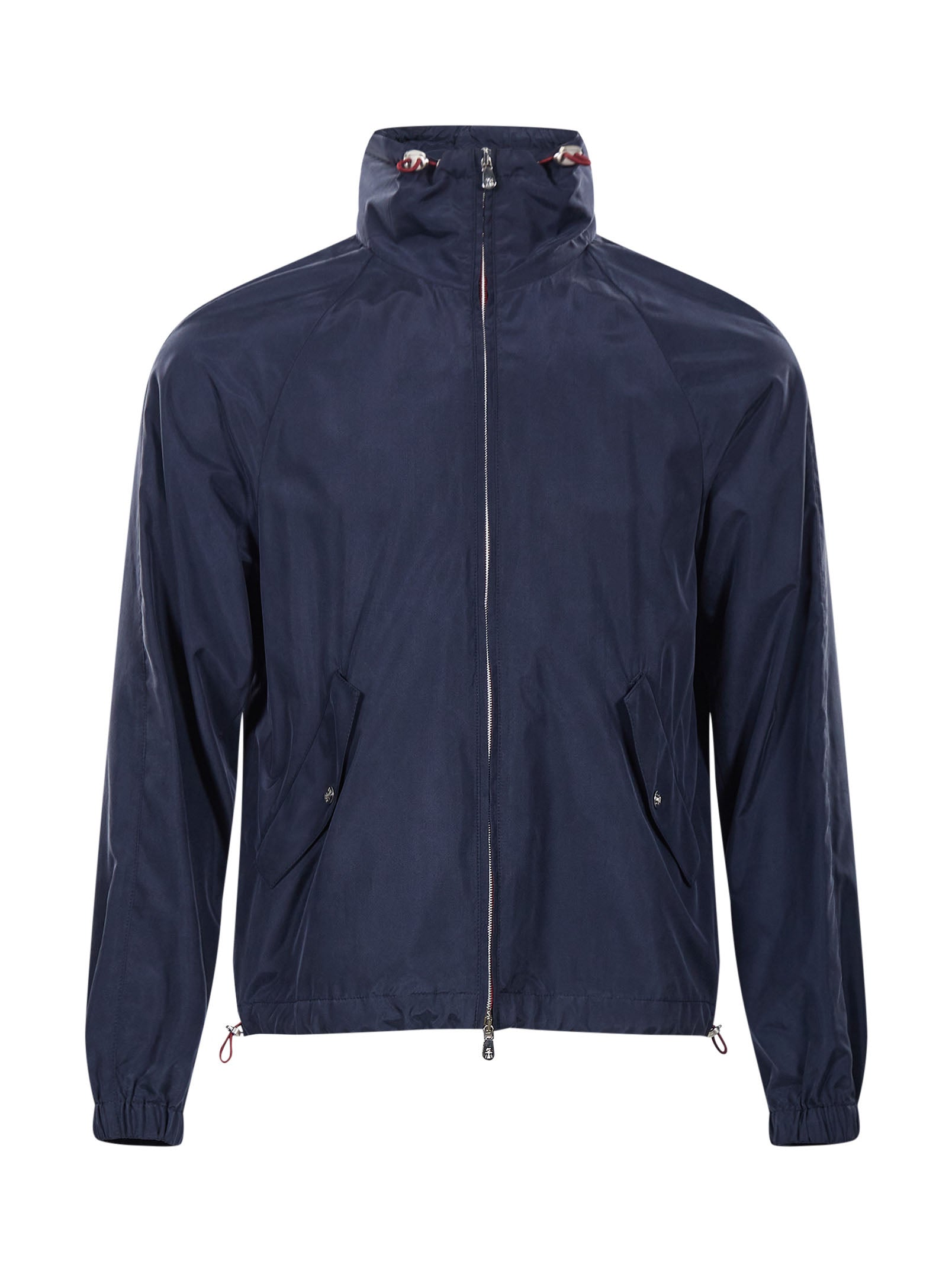 Giacca idrorepellente a collo alto in blu 