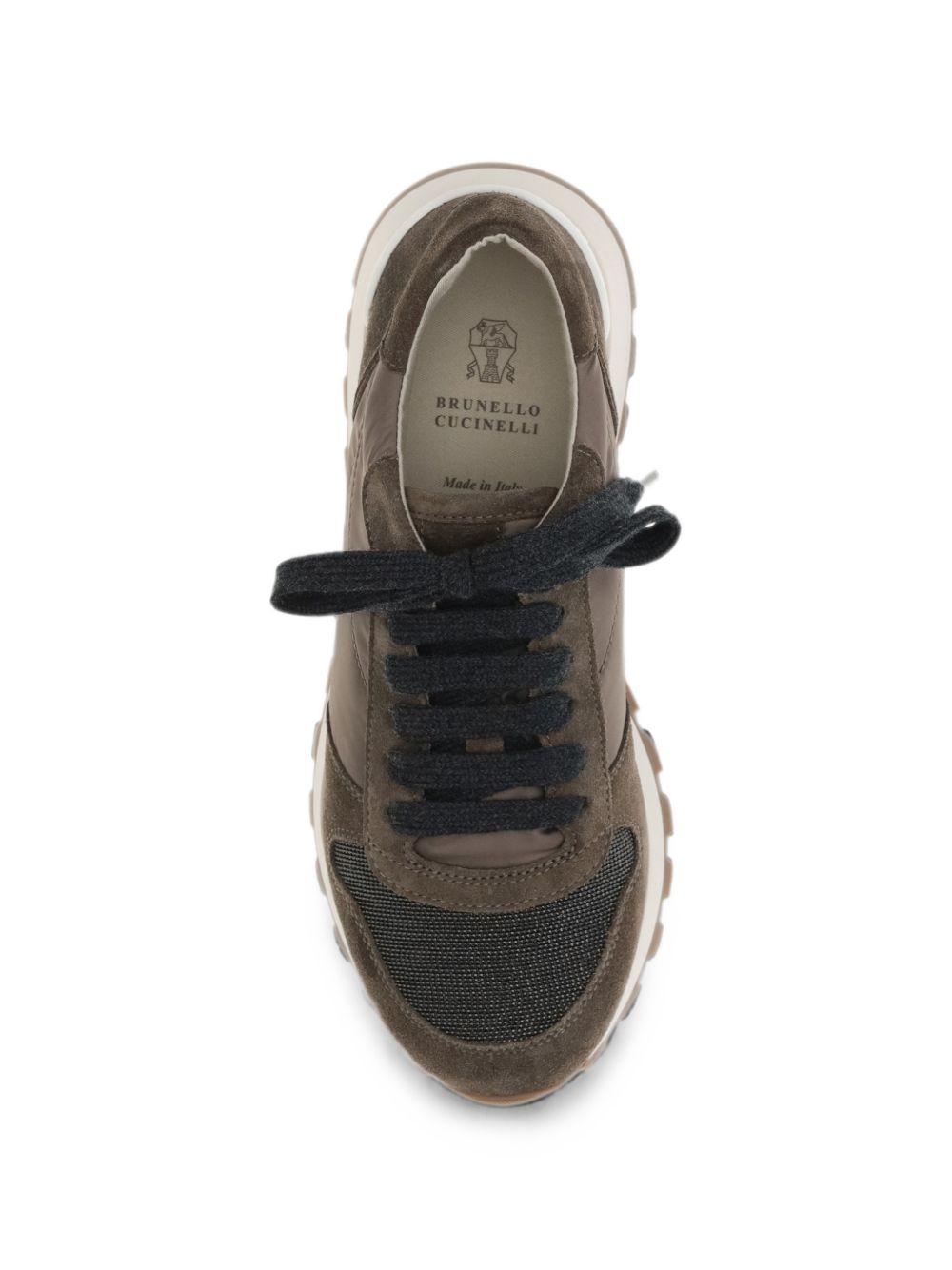 Sneakers in suede marrone 