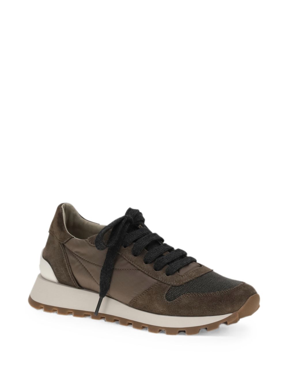 Sneakers in suede marrone 