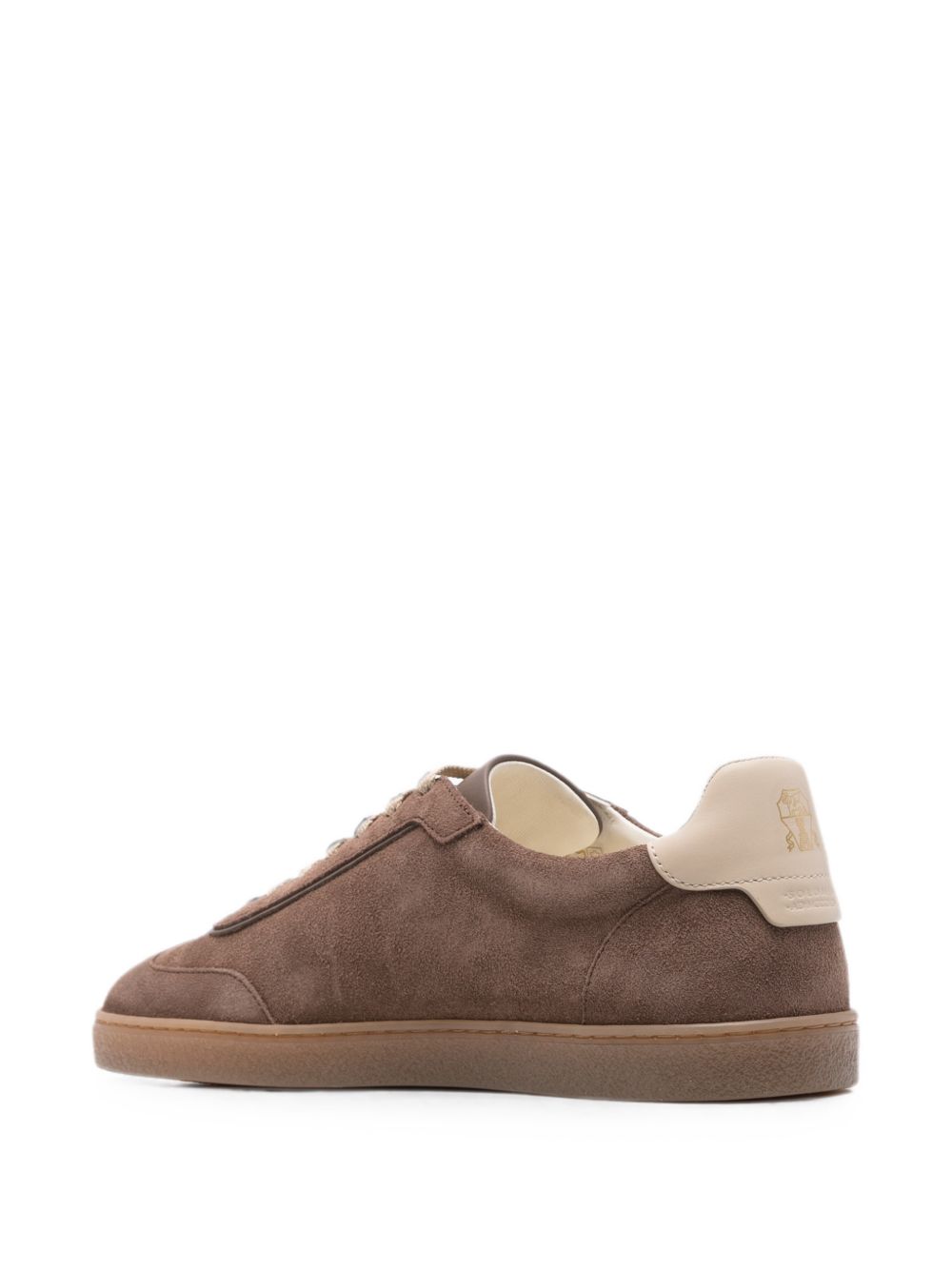 Sneakers in pelle scamosciata beige brunello cucinelli - uomo 