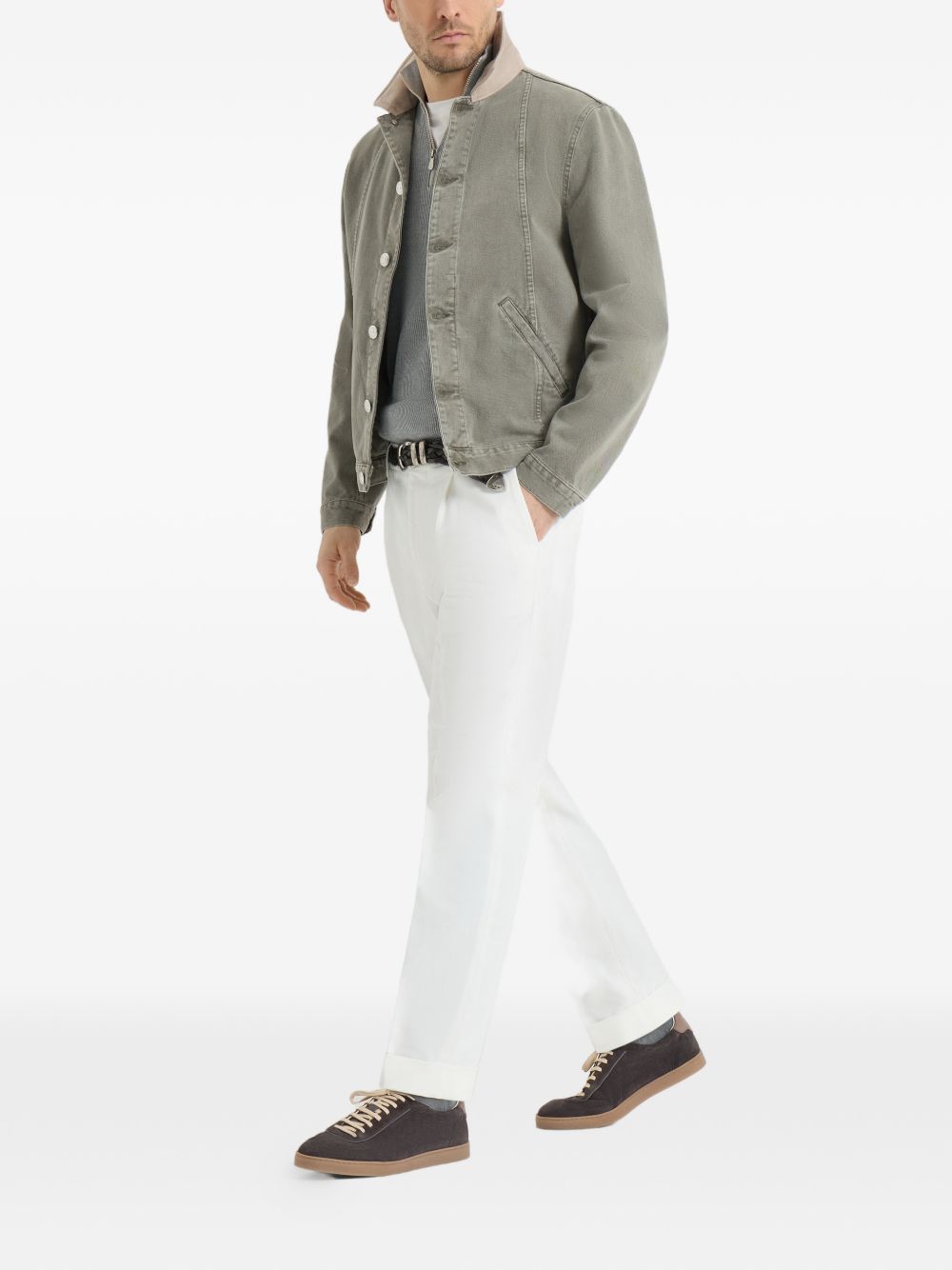 Sneakers  in camoscio in nero Brunello cucinelli - uomo 