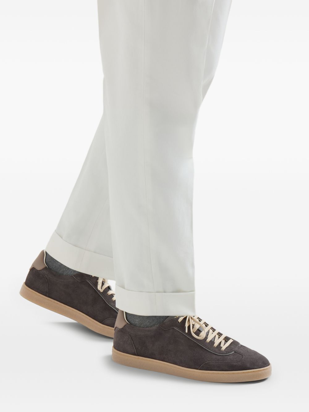 Sneakers  in camoscio in nero Brunello cucinelli - uomo 
