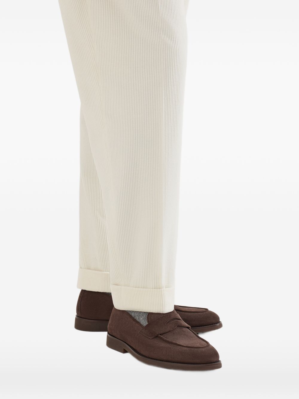 Mocassini in suede in marrone 