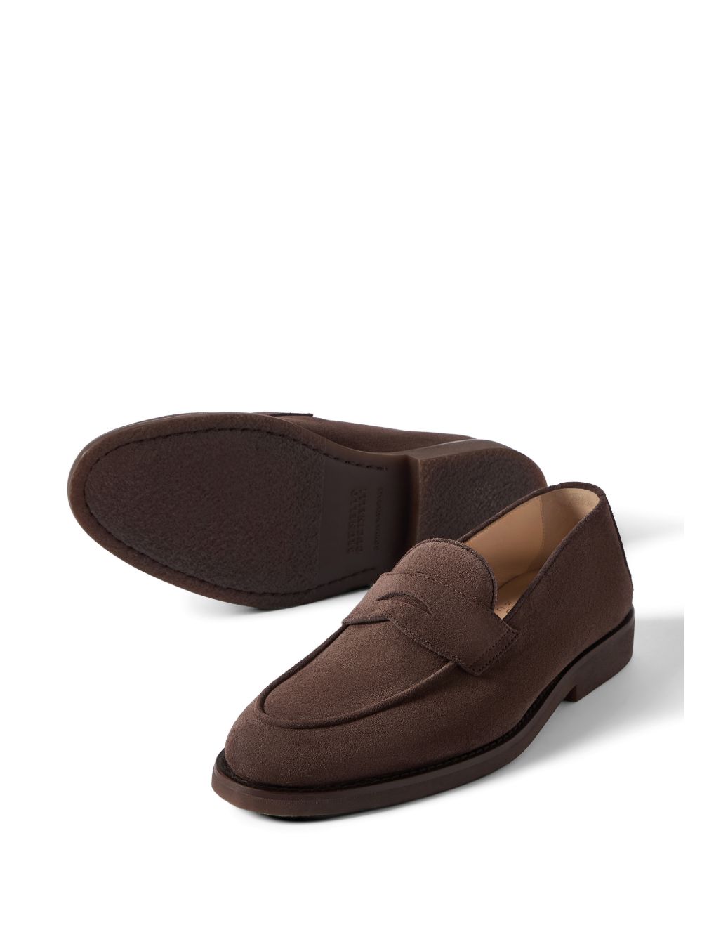Mocassini in suede in marrone 