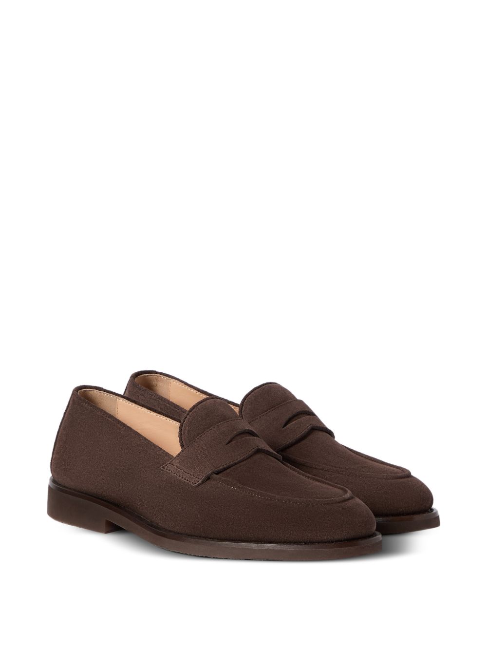 Mocassini in suede in marrone 