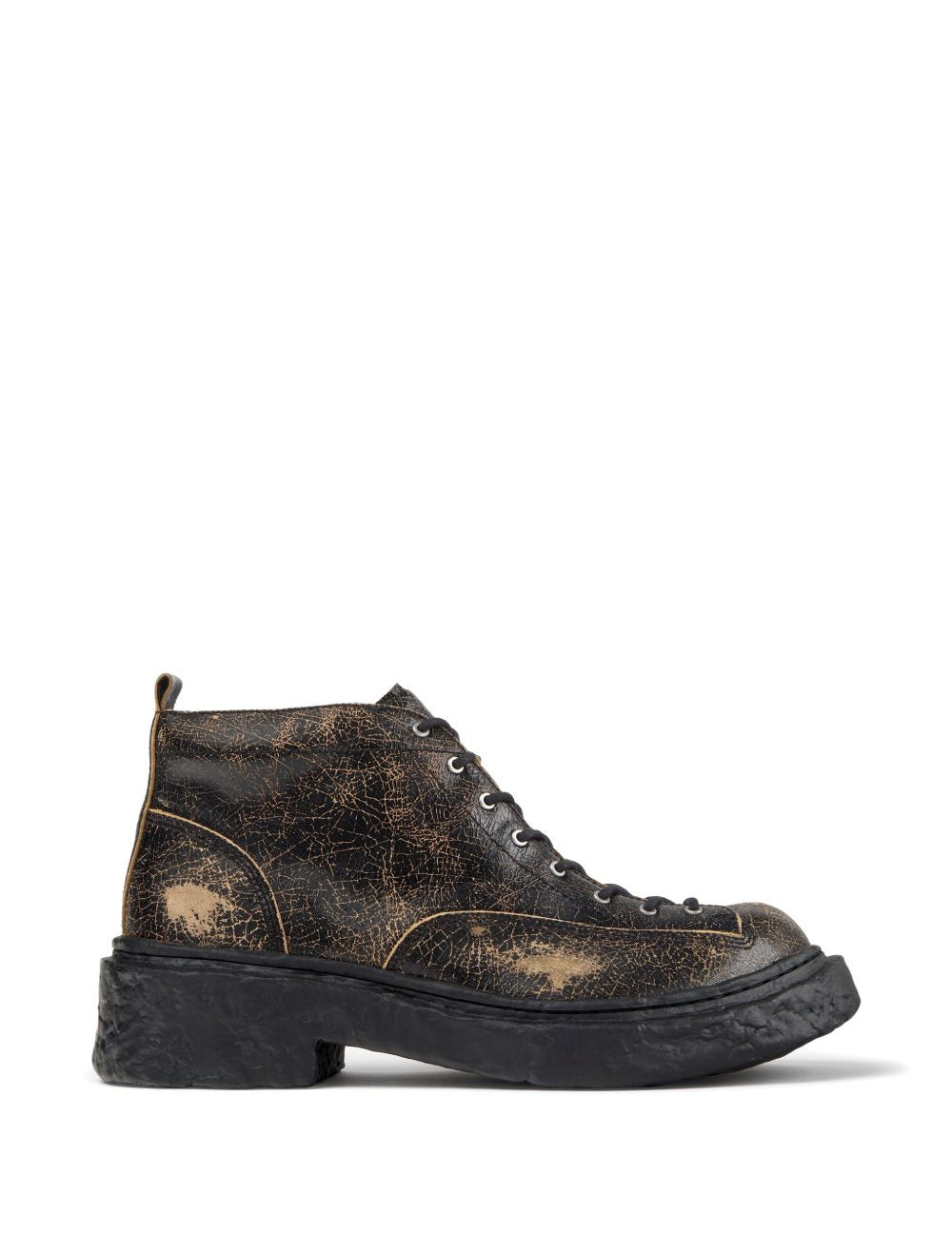 Stivaletti stringati in marrone 