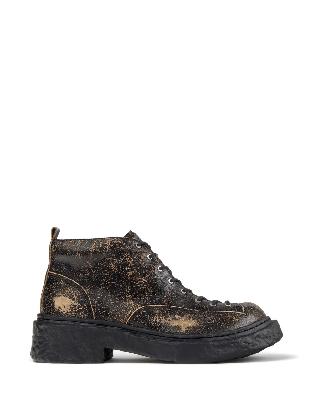 Stivaletti stringati in marrone 