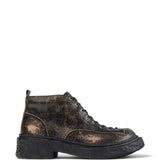 Stivaletti stringati in marrone 
