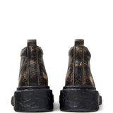 Stivaletti stringati in marrone 