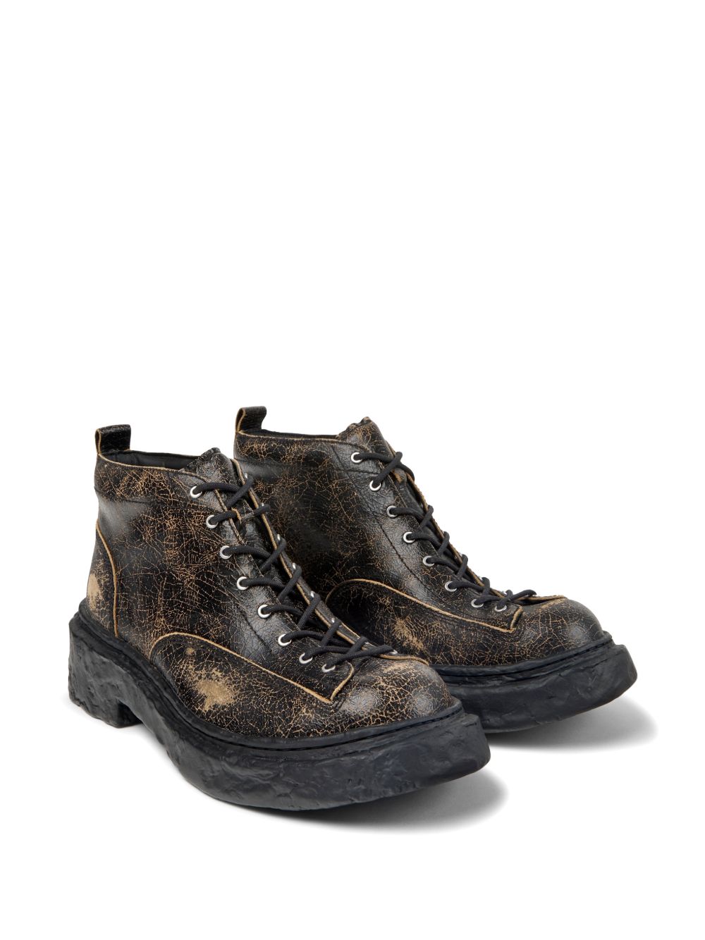 Stivaletti stringati in marrone 