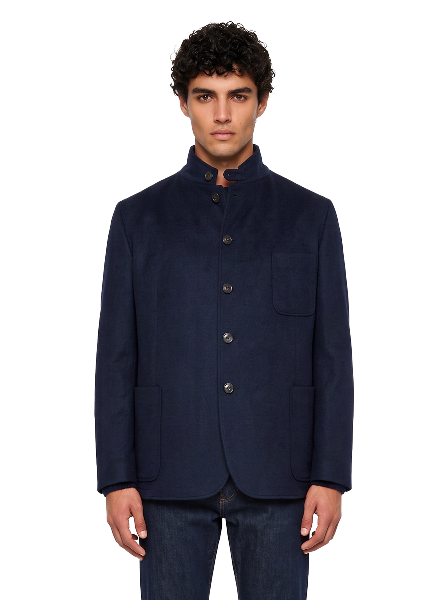 Giacca monopetto in blu 