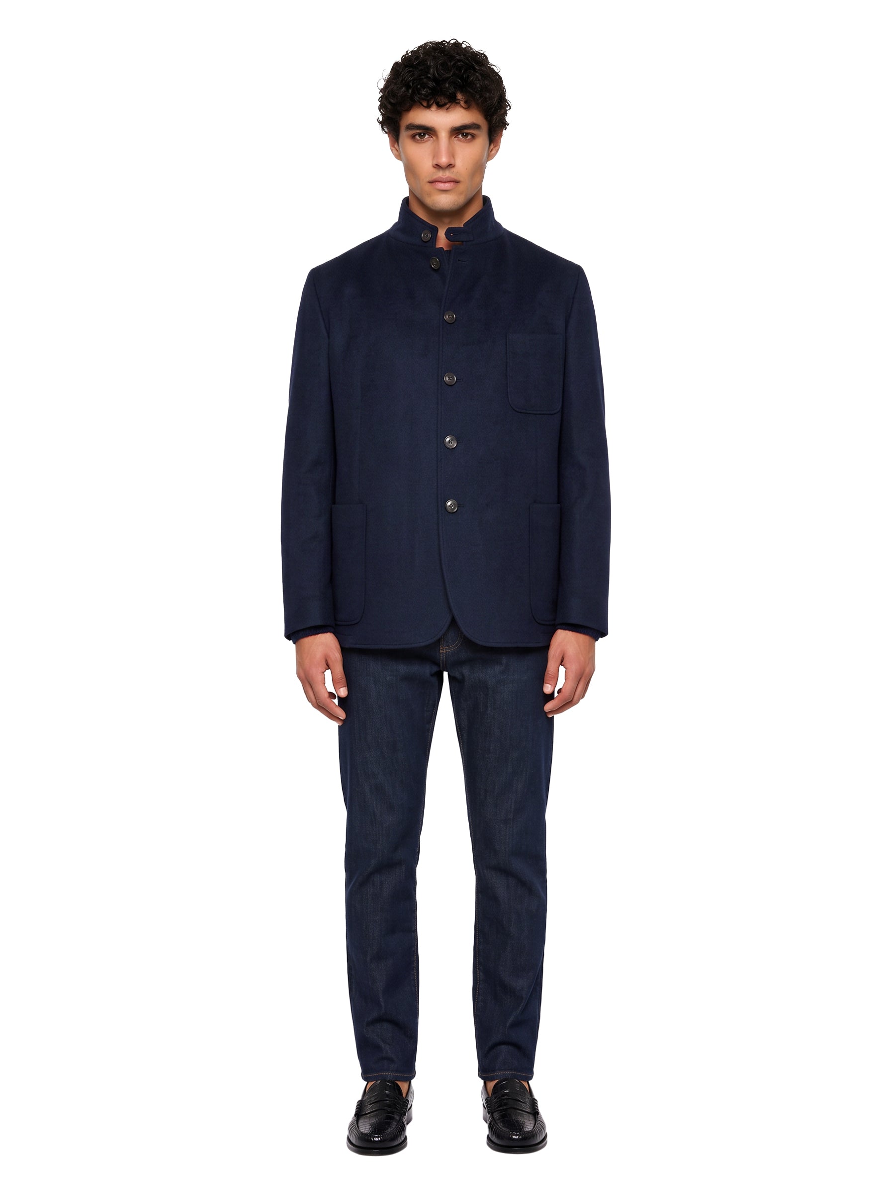 Giacca monopetto in blu 