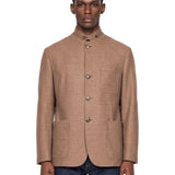 Giacca collo alto in beige 