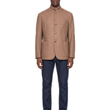 Giacca collo alto in beige 