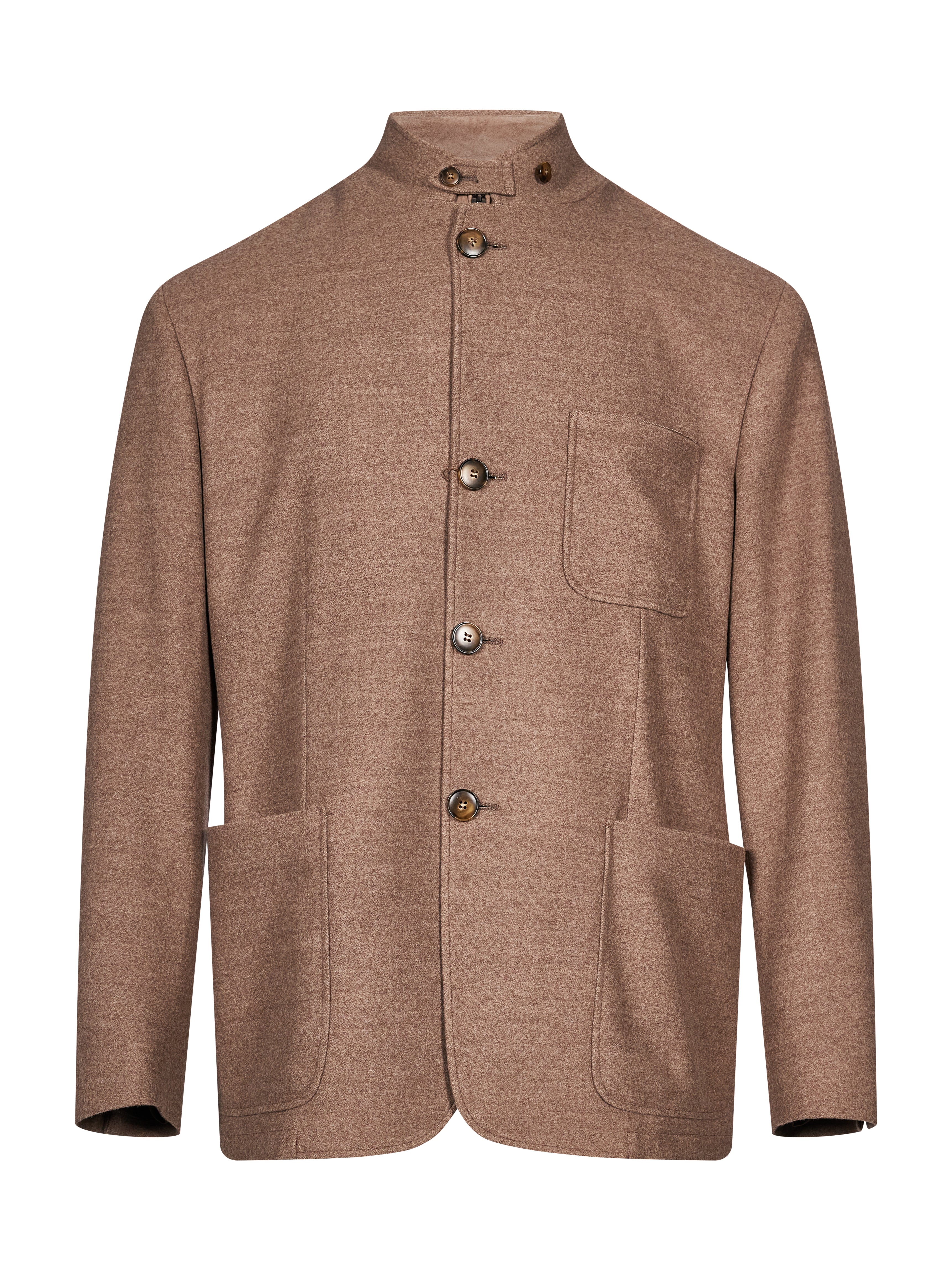 Giacca collo alto in beige 