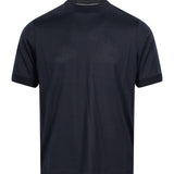 T-shirt girocollo in blu 