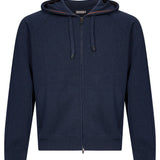 Felpa con cappuccio in blu 
