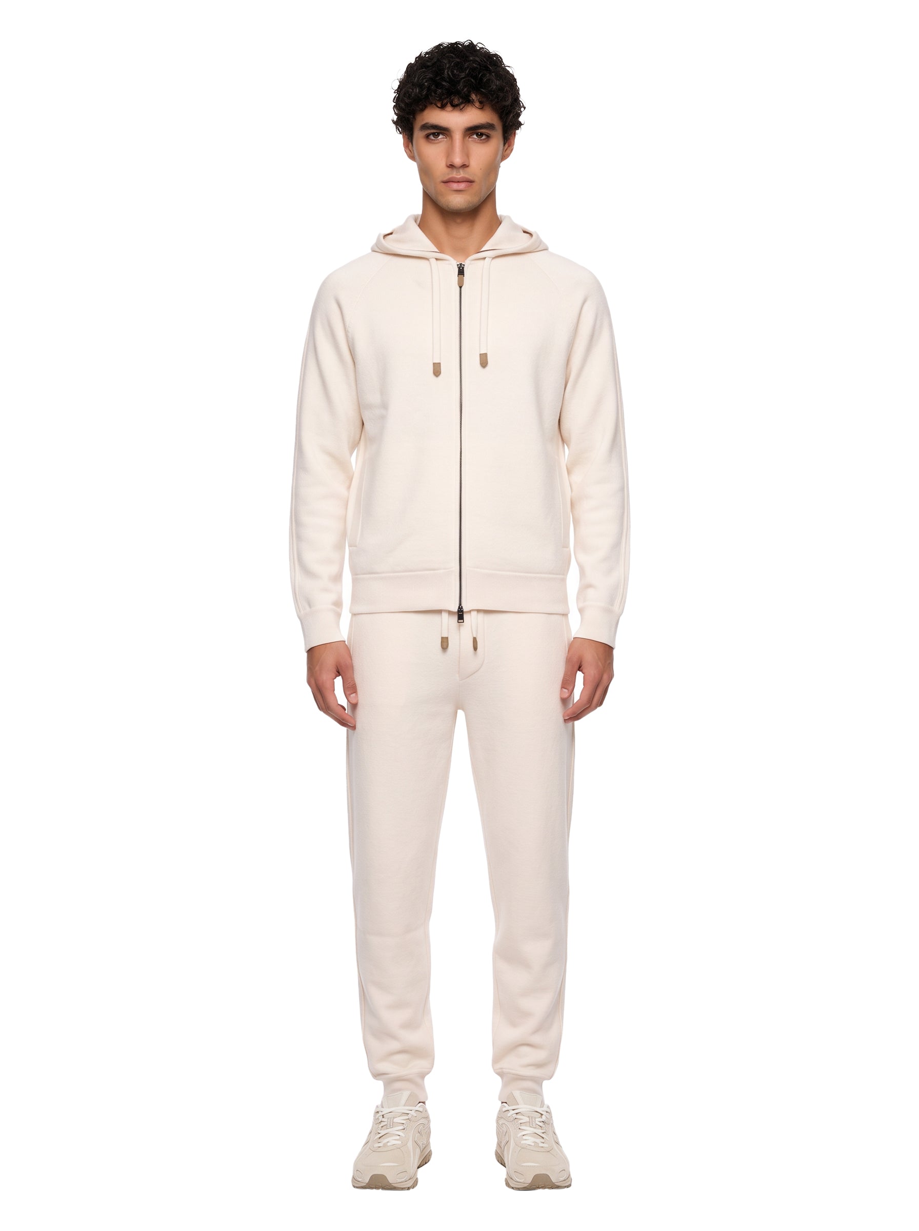 Pantaloni jogger in avorio 