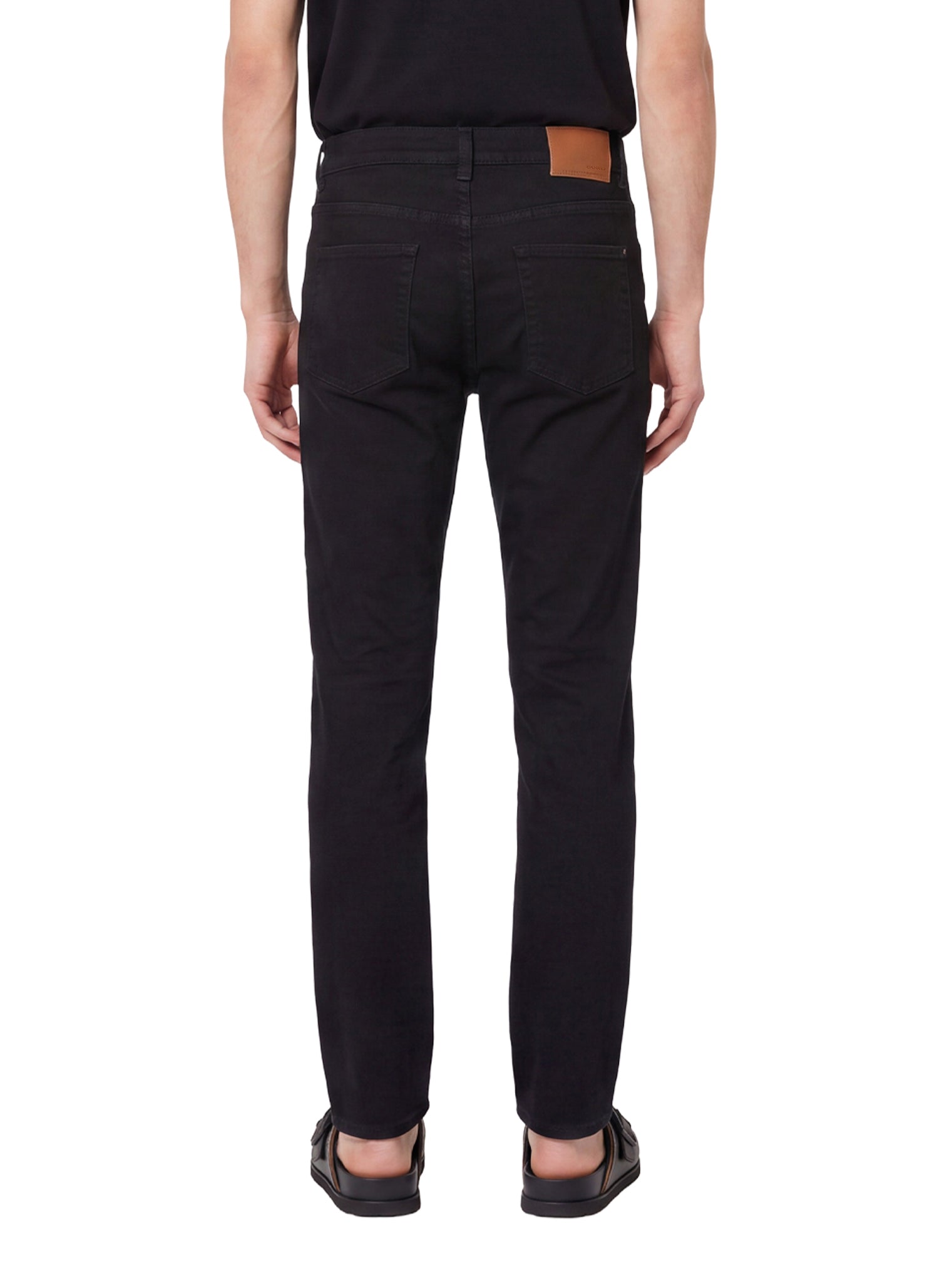 Jeans a gamba dritta in nero 