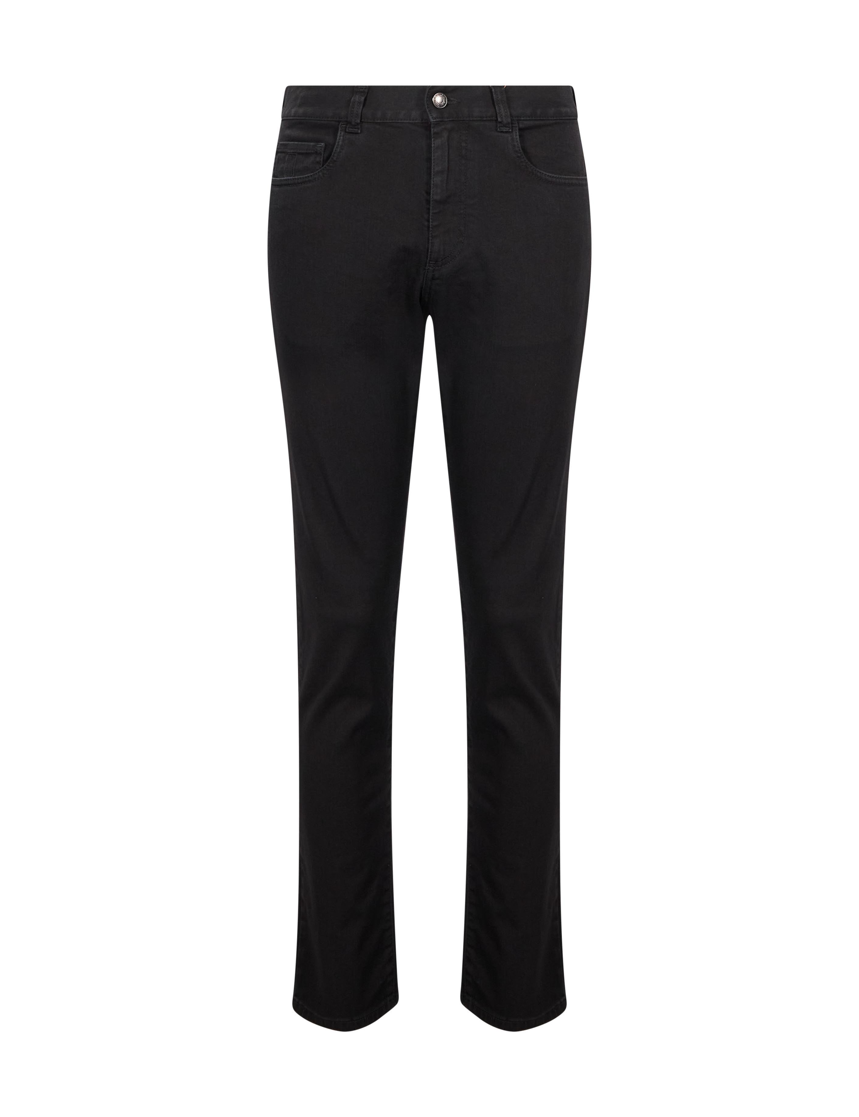 Jeans a gamba dritta in nero 