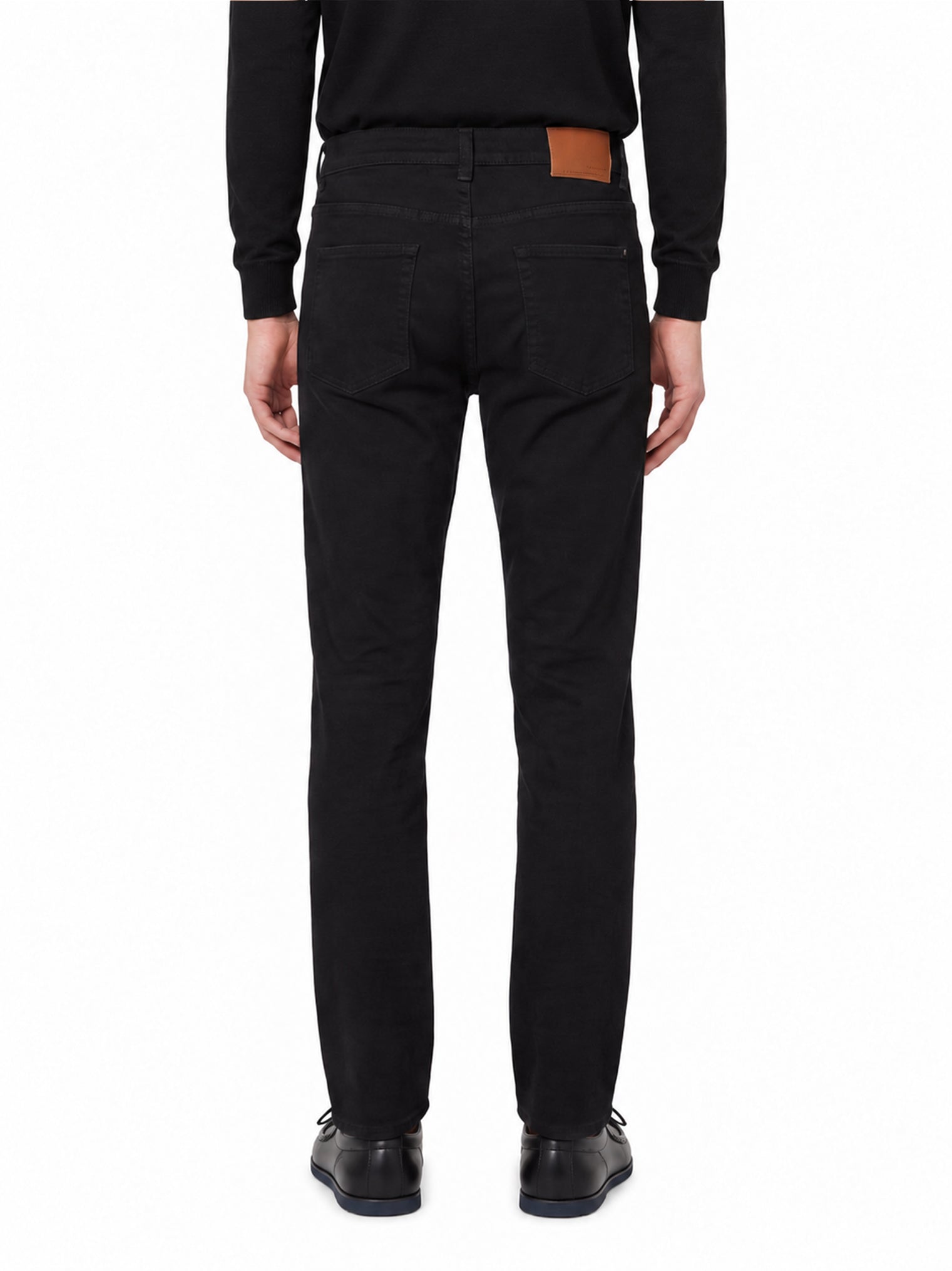 Jeans a gamba dritta in nero 