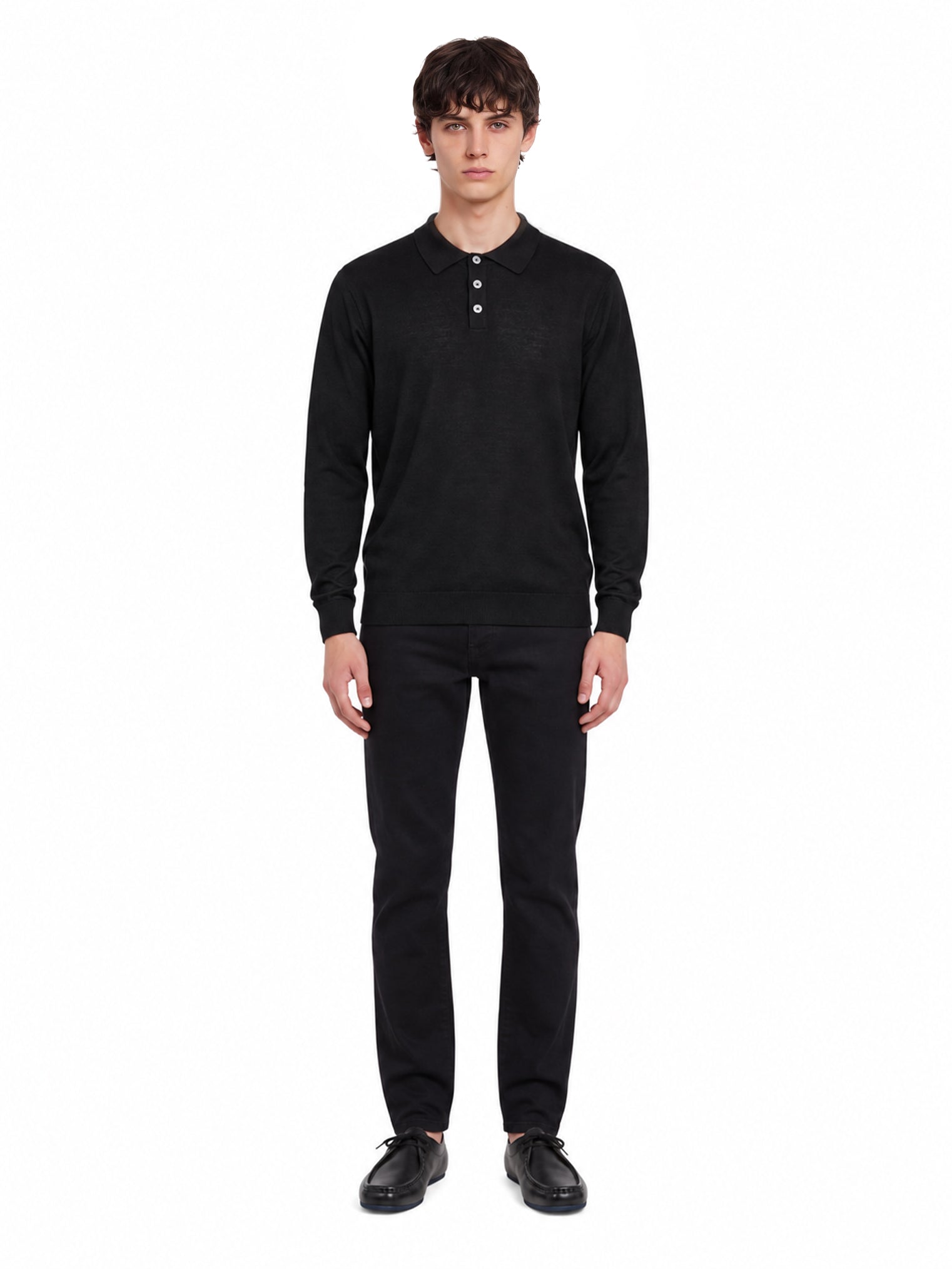 Jeans a gamba dritta in nero 