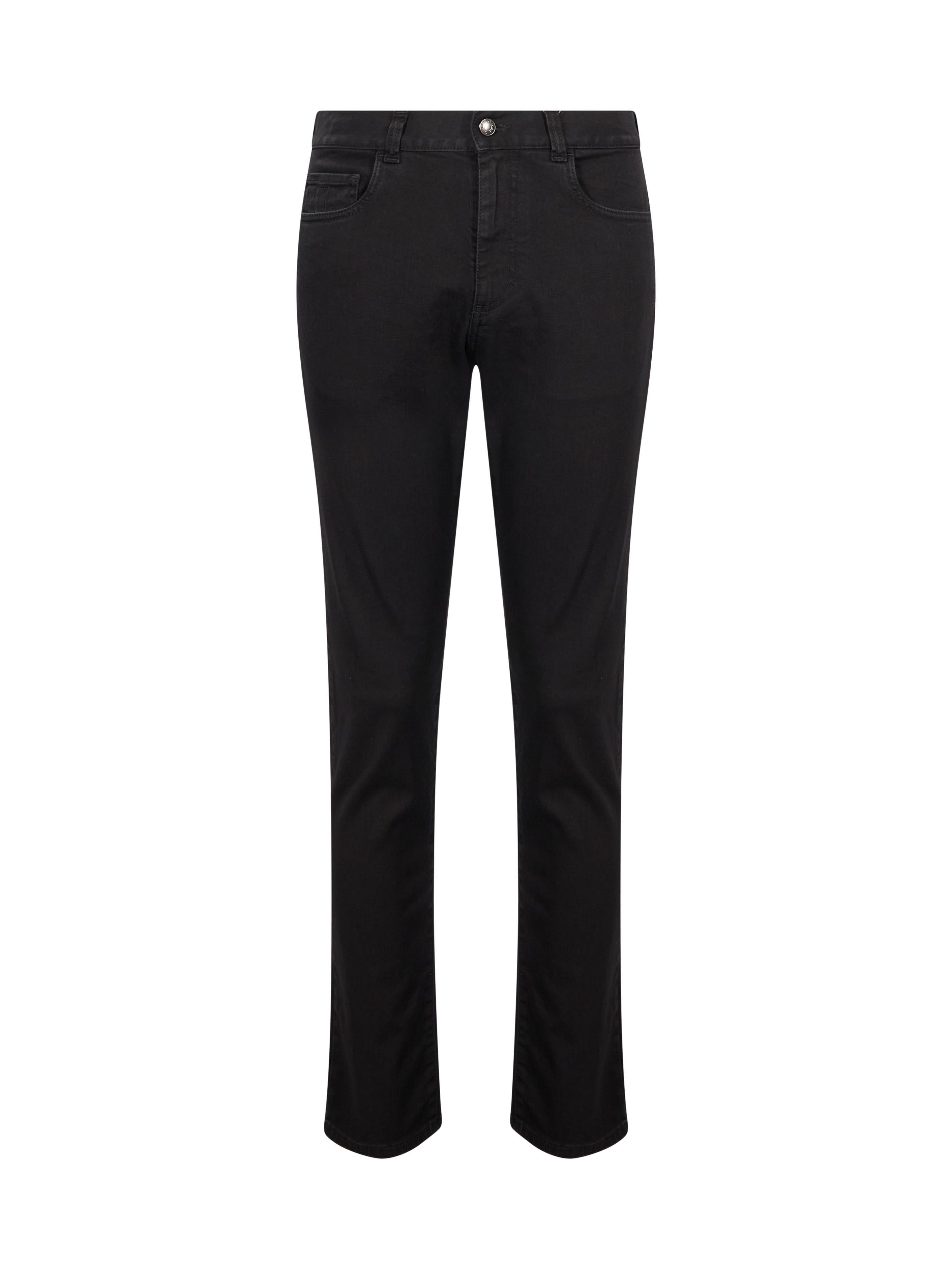 Jeans a gamba dritta in nero 