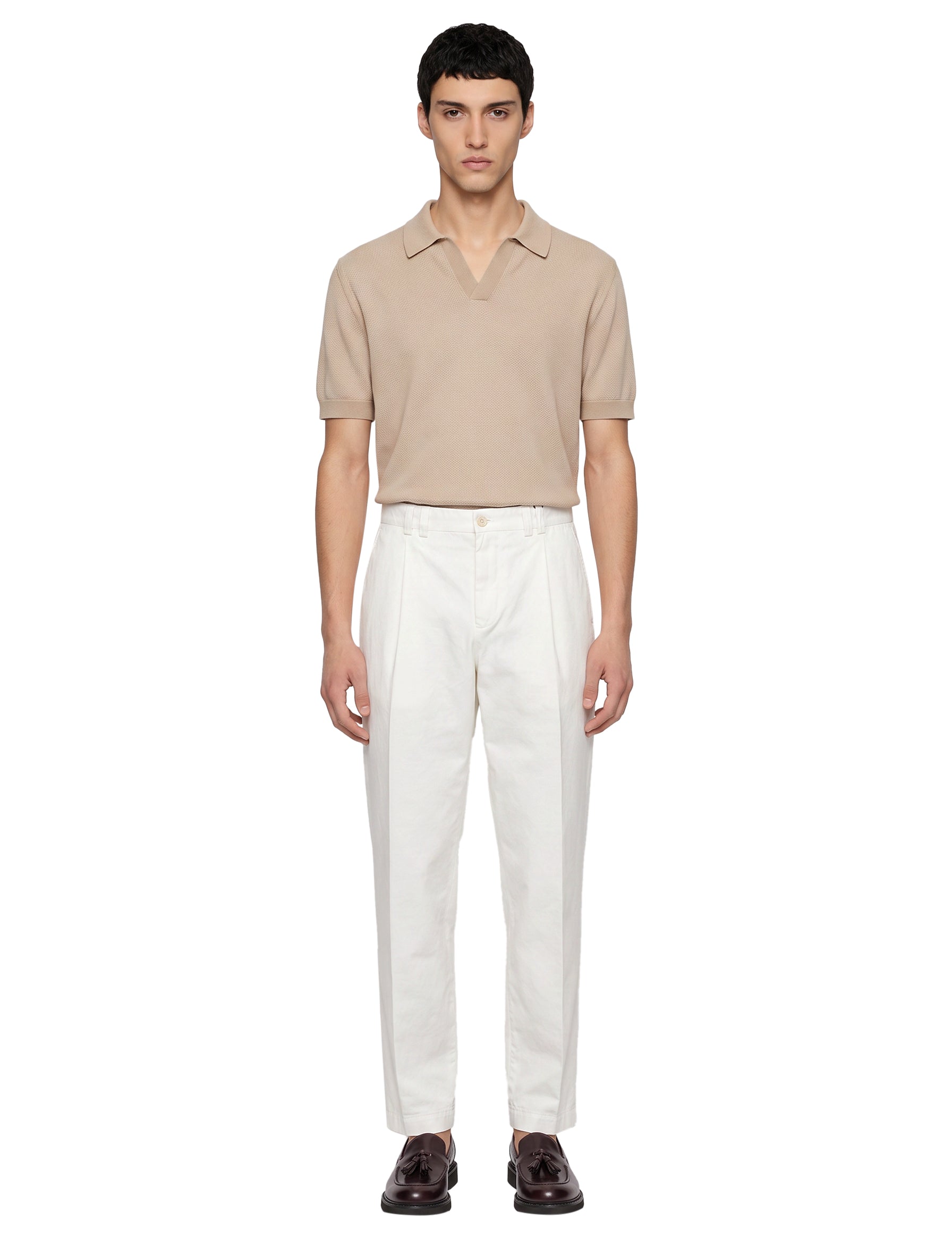 Pantaloni in lana bianco 