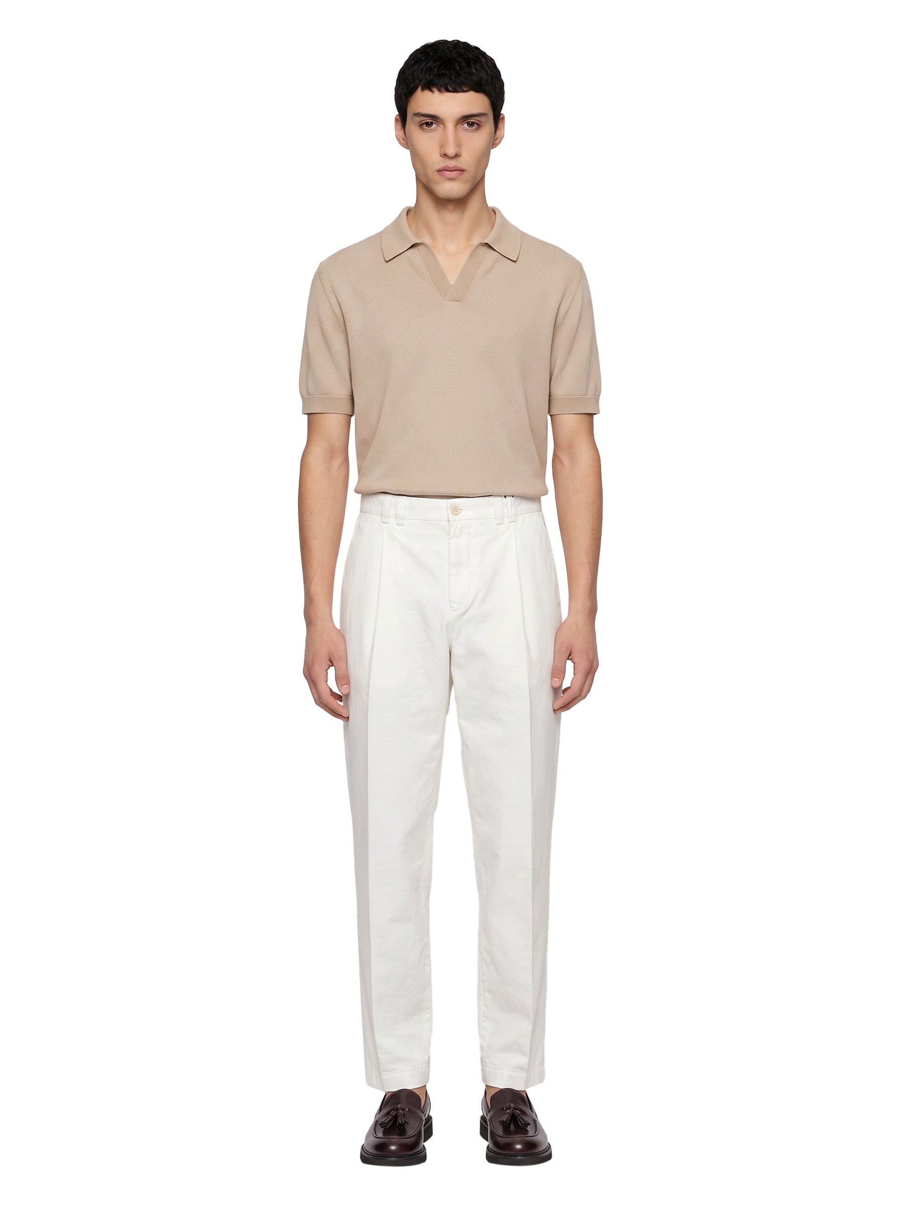 Pantaloni in lana bianco 
