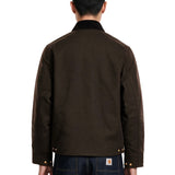 Giacca con zip con logo Detroit in marrone 