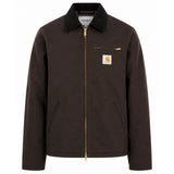 Giacca con zip con logo Detroit in marrone 