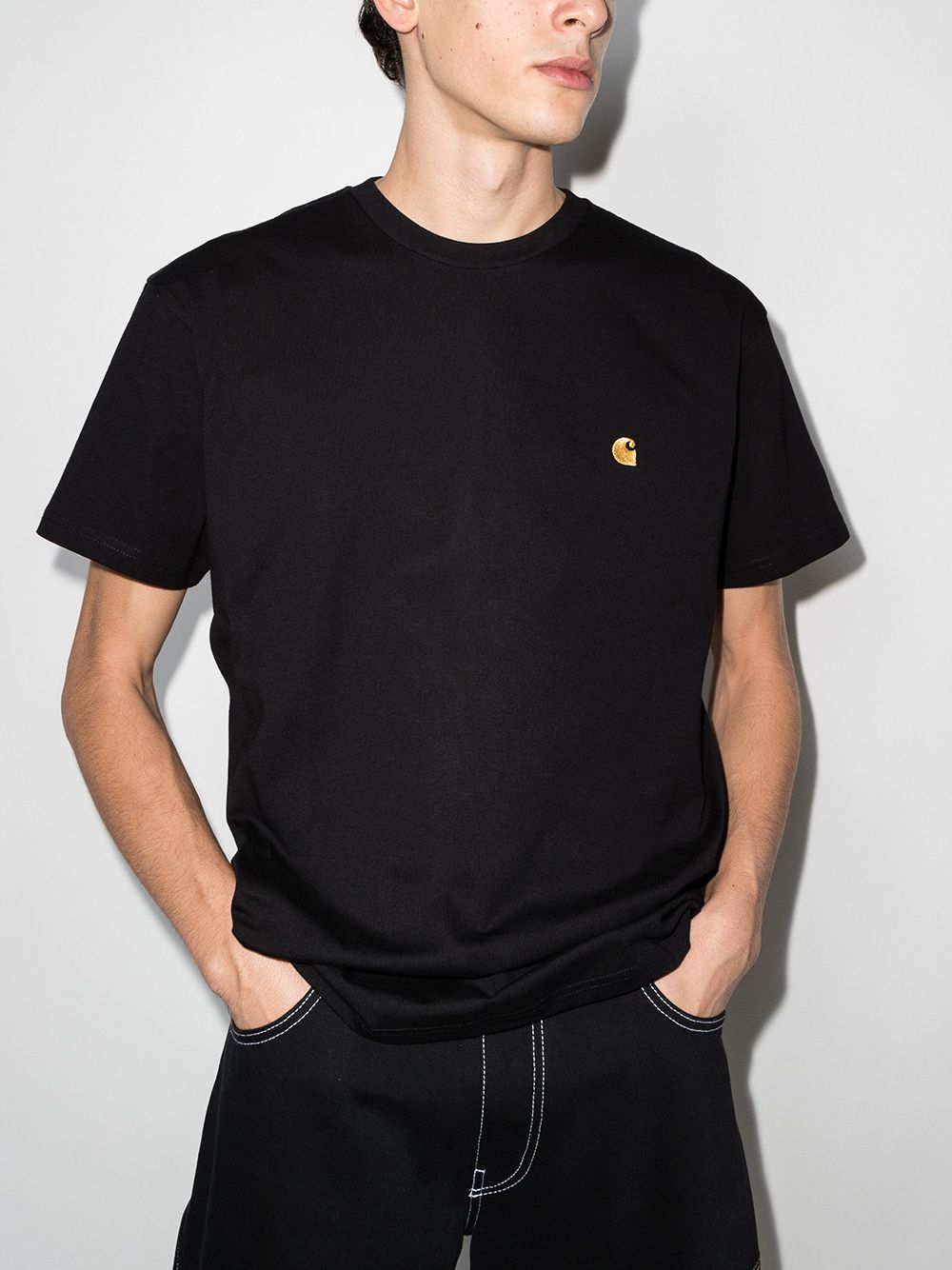 T-shirt Chase con logo in nero 