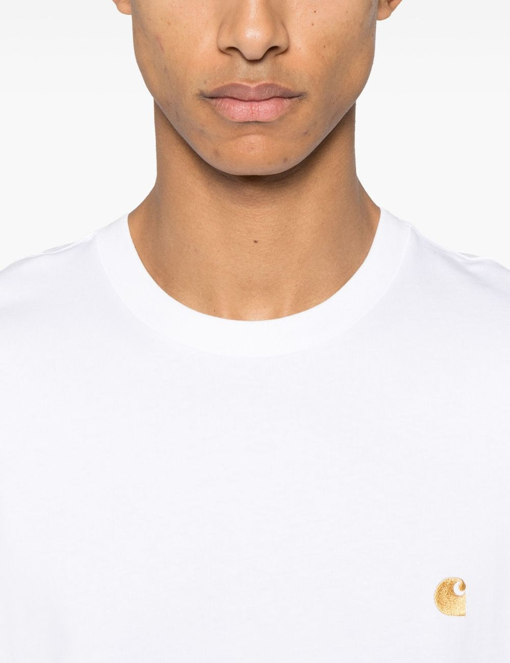 T-shirt Chase con logo in bianco 