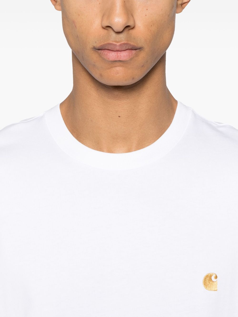 T-shirt Chase con logo in bianco 