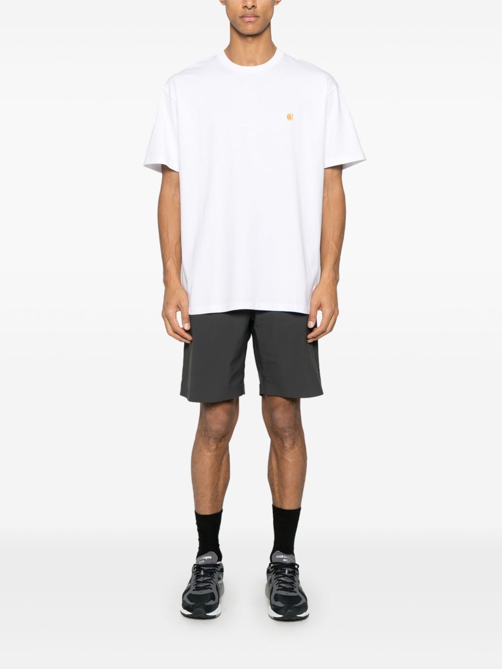 T-shirt Chase con logo in bianco 