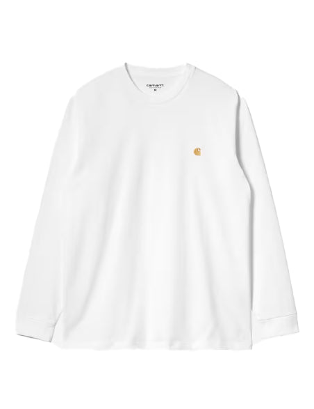 T-shirt Chase con logo in bianco 