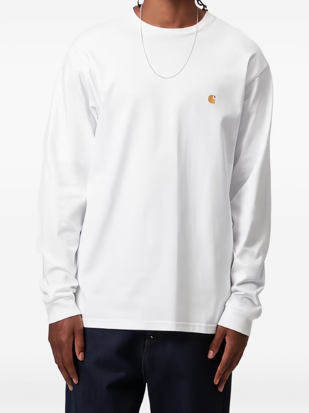 T-shirt Chase con logo in bianco 