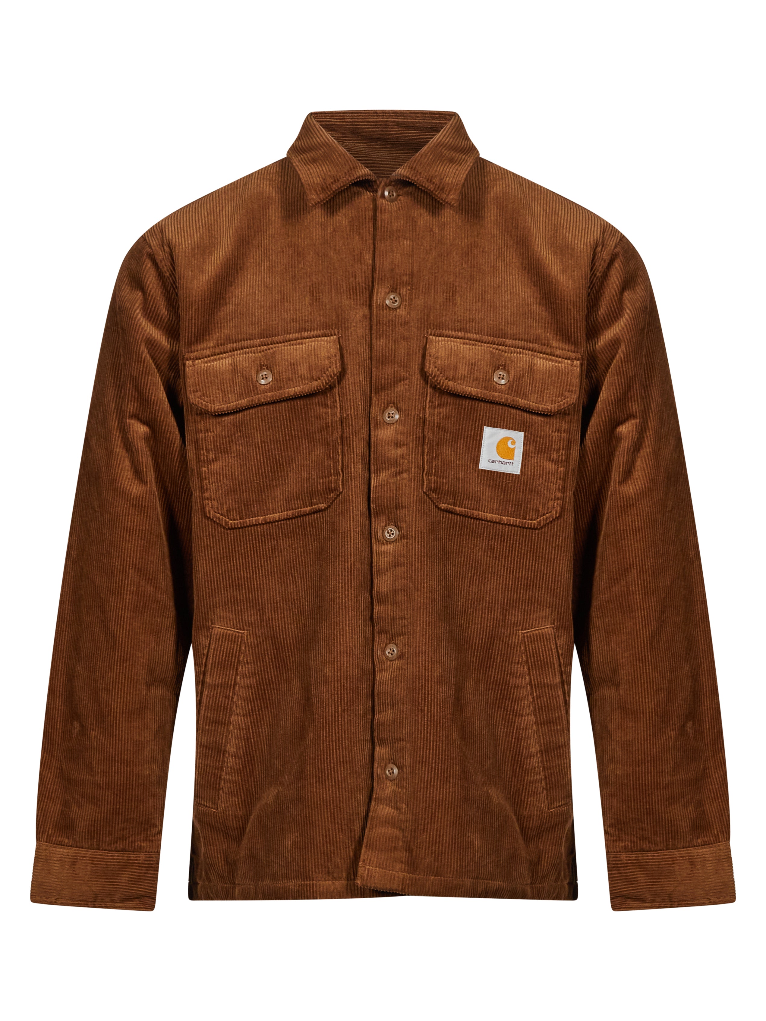 Giacca-camicia con logo whitsome in marrone 
