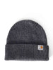 Ribbed beanie in gray