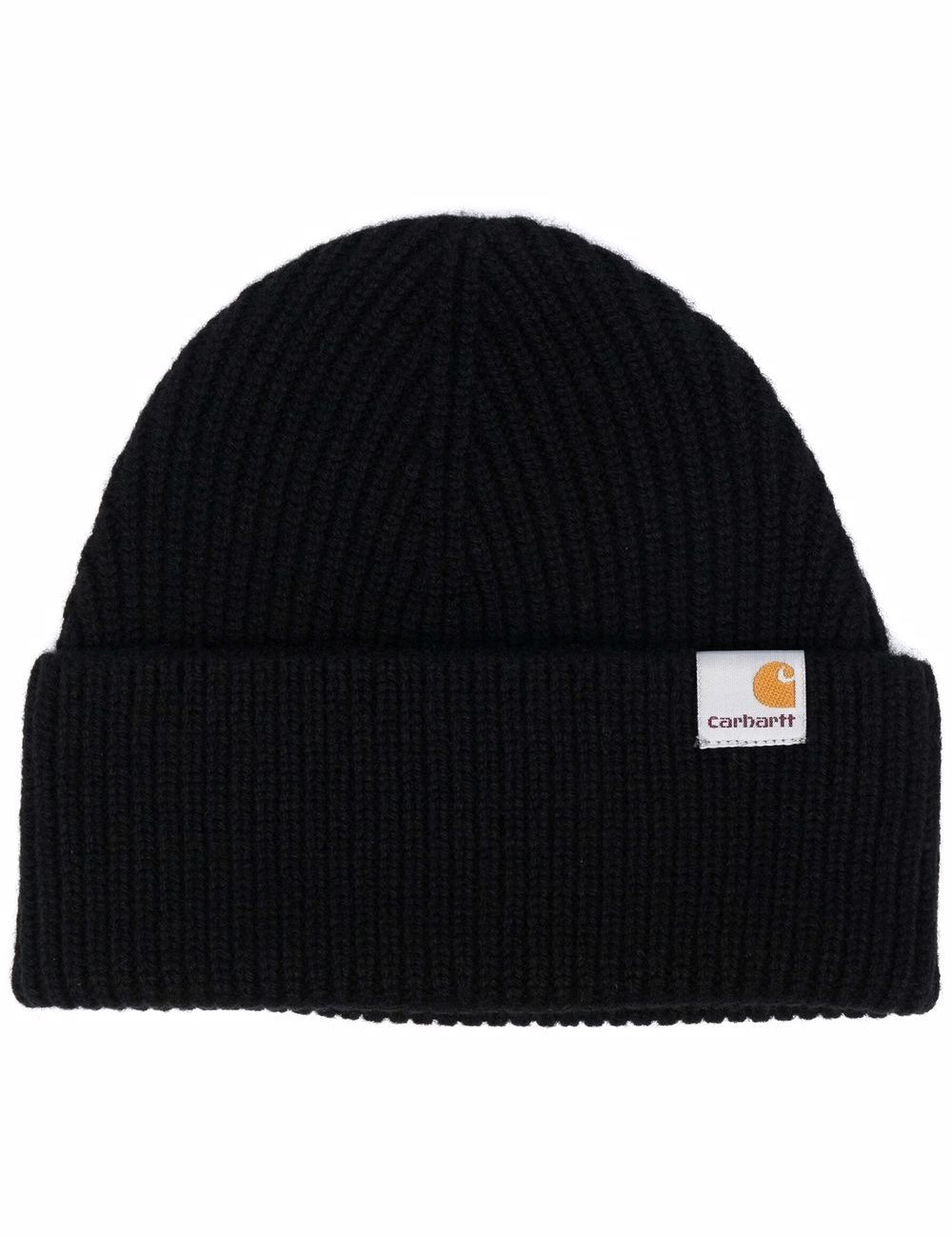 Beanie Gabe a coste in nero 