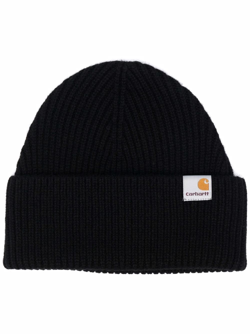 Beanie Gabe a coste in nero 