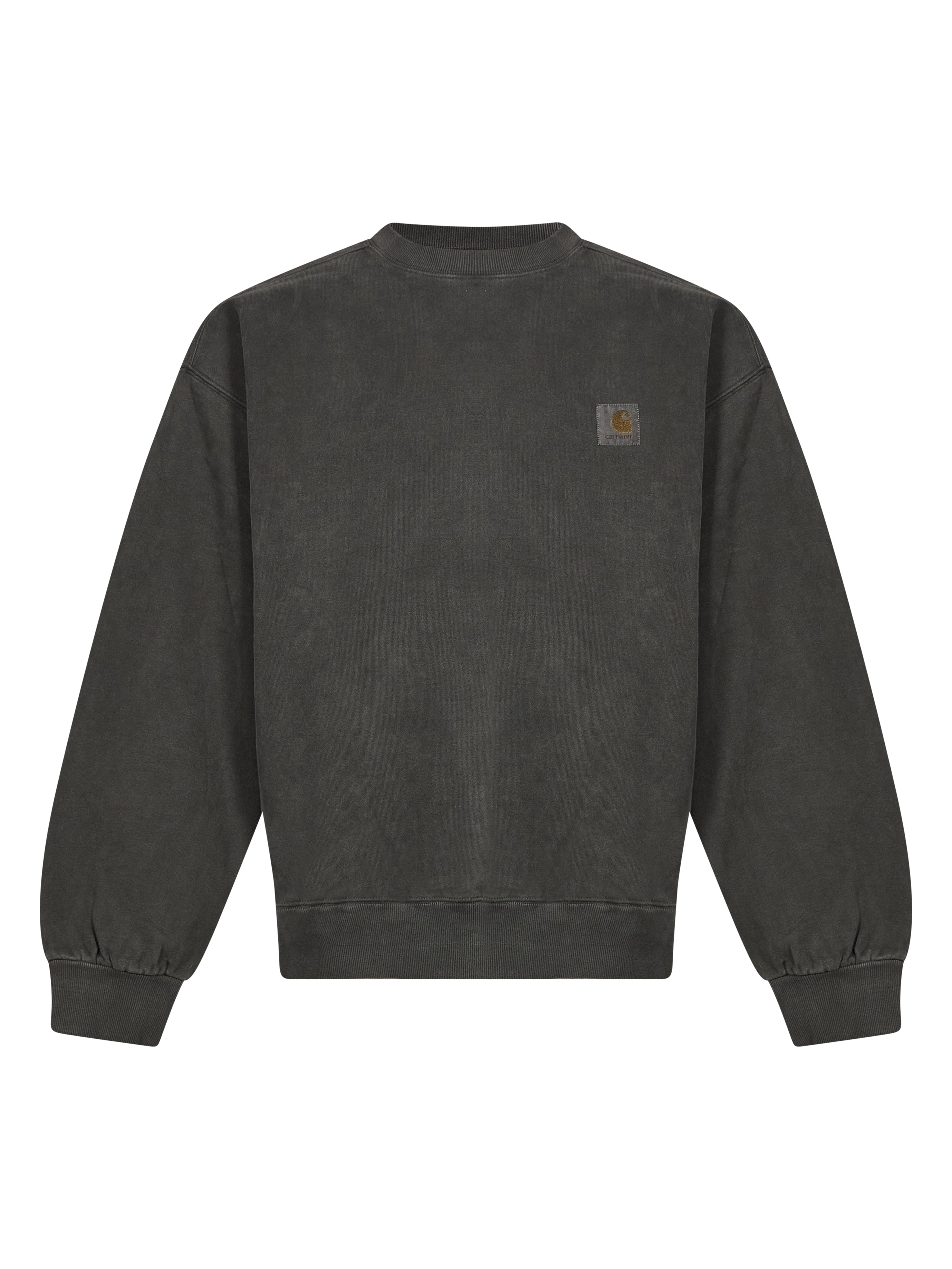 Felpa a girocollo vista in nero 