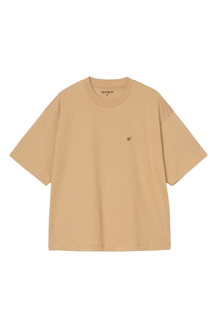 T-shirt Chester con logo in beige 